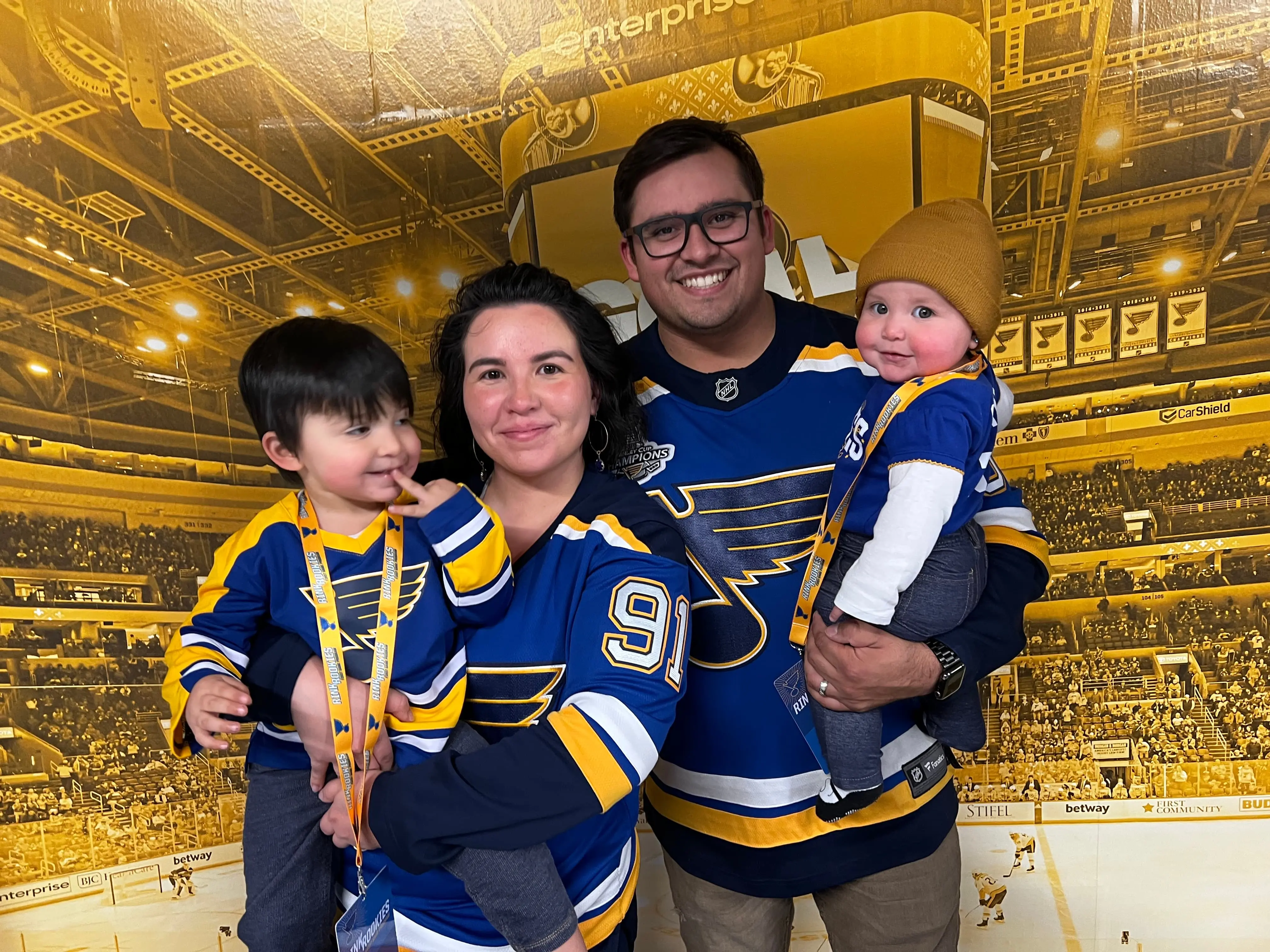 soto family at blues game