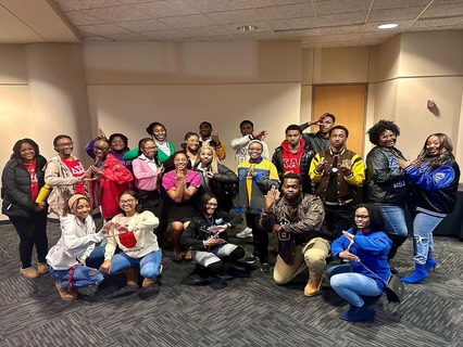 National Pan-Hellenic Council chapter members at their NPHC Meet and Greet event
