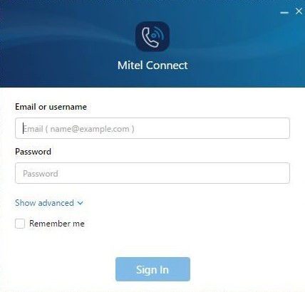 Connect login prompt