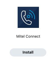 Mitel Connect app logo featuring a phone icon with signal waves.