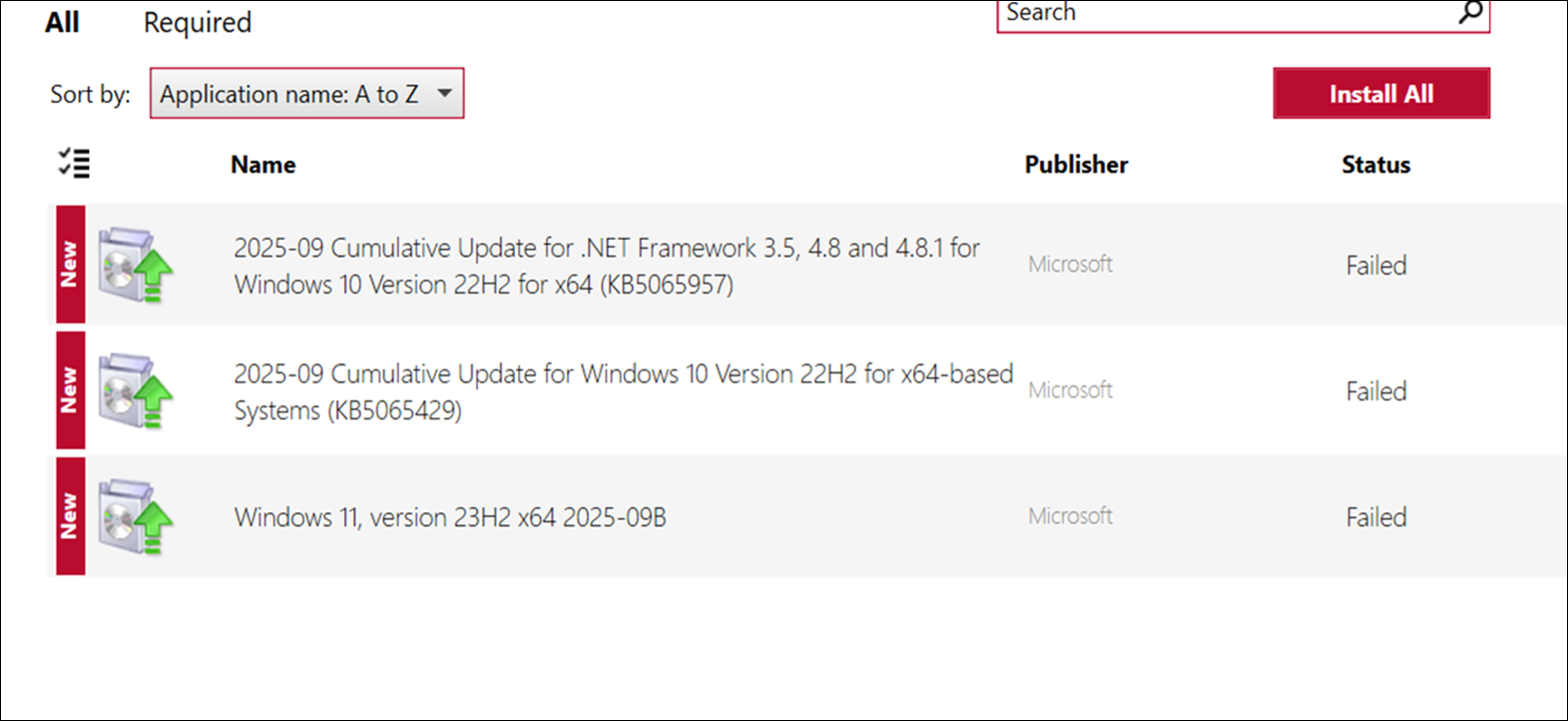 Software Center during Upgrade