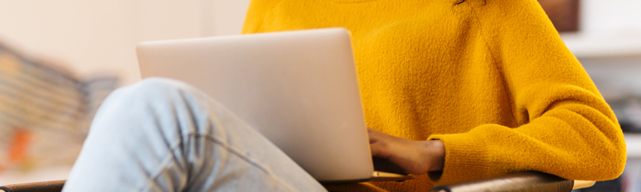 woman on computer