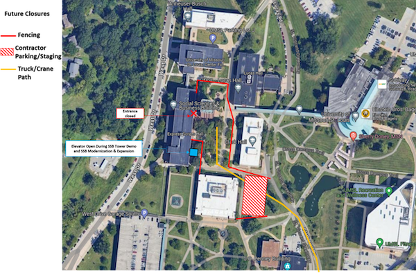 construction work map blocking