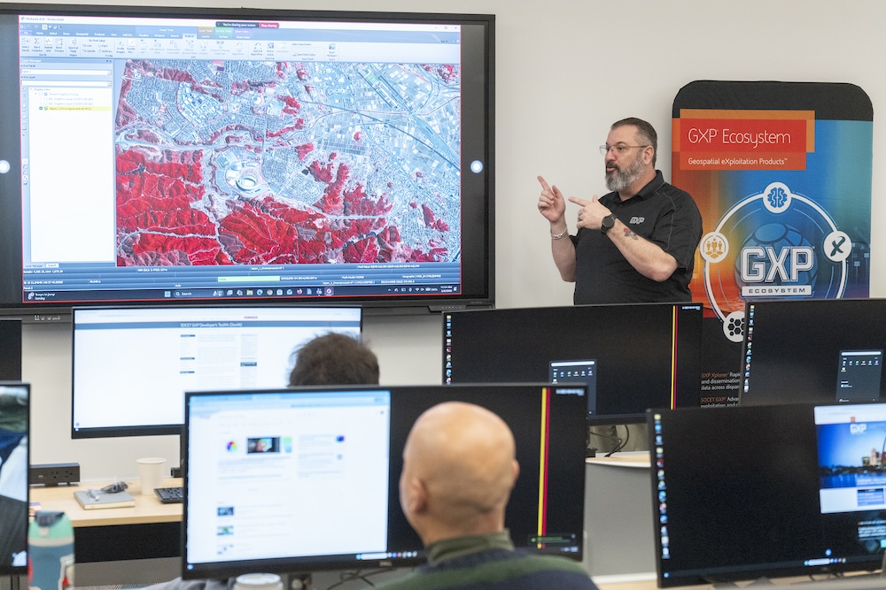 geospatial professor teaching class