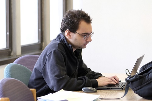 person working at computer
