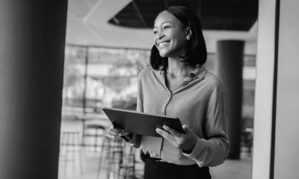 person working at computer