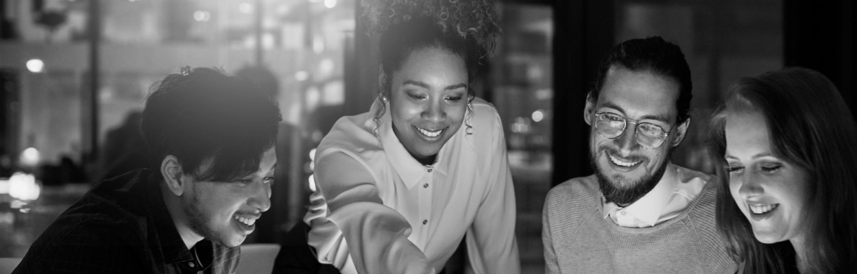 two workers at comptuer