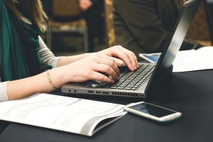 Picture of person on laptop