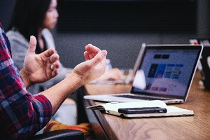 Picture of person in class