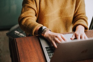 Picture of person on laptop