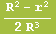 (R^2 - r^2)/(2R^3)