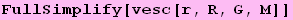 FullSimplify[vesc[r, R, G, M]]
