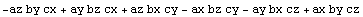 -az by cx + ay bz cx + az bx cy - ax bz cy - ay bx cz + ax by cz