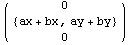 ( {{0}, {{ax + bx, ay + by}}, {0}} )