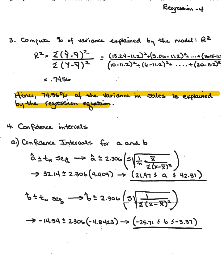regression equations