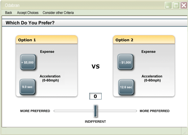 Specifying Criteria using MyProductAdvisor.com