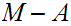 $\QTR{Large}{M-A}$