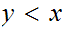 $\QTR{Large}{y<x}$