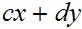 $\QTR{Large}{cx+dy}$