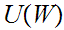 $\QTR{Large}{U(W)}$