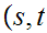 $\QTR{Large}{(s,t}$