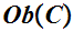 $\QTR{bs}{Ob(C)}$