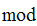 $\func{mod}$