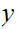 $\QTR{Large}{y}\ $