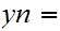 $\QTR{Large}{yn=}$