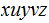 $\QTR{Large}{xuyvz}$