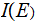 $\QTR{Large}{I(E})$